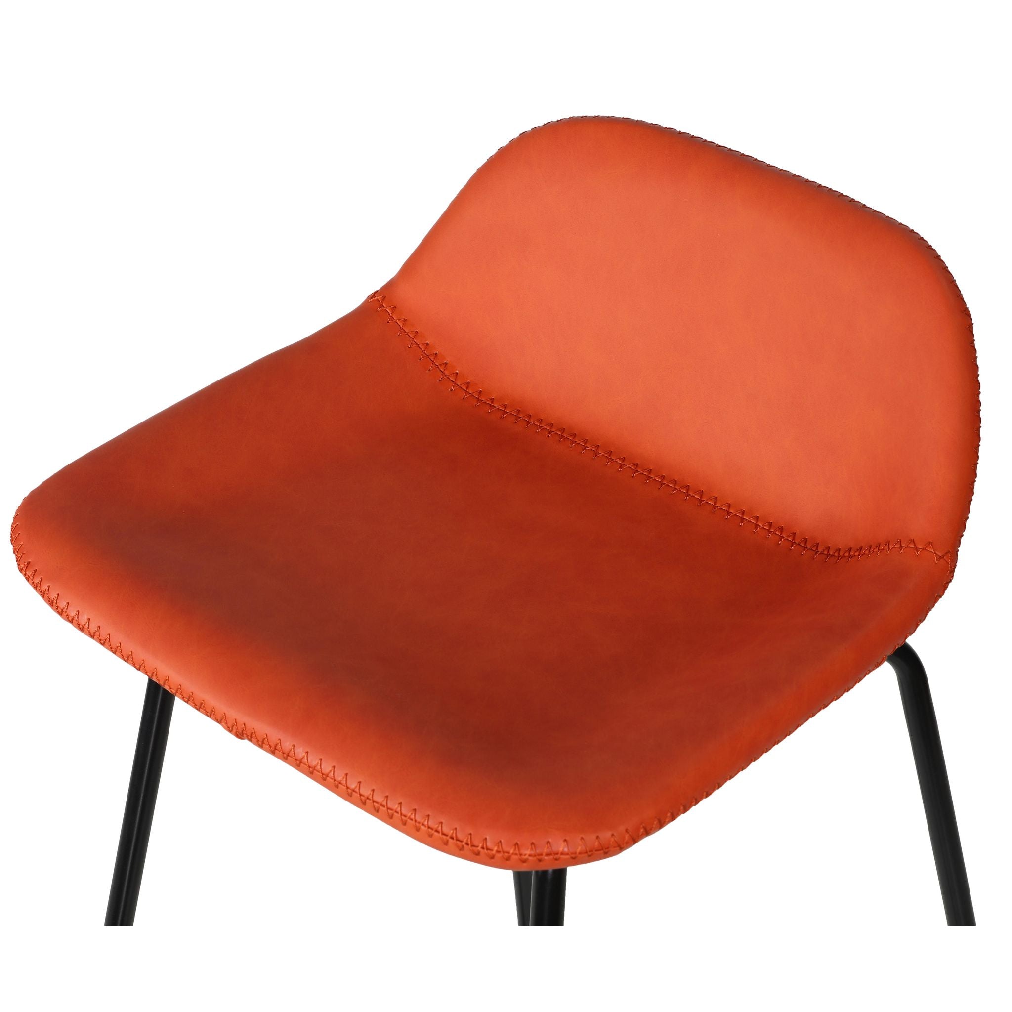 Ava Counterstools in Terracotta Faux Leather (Set of 2)