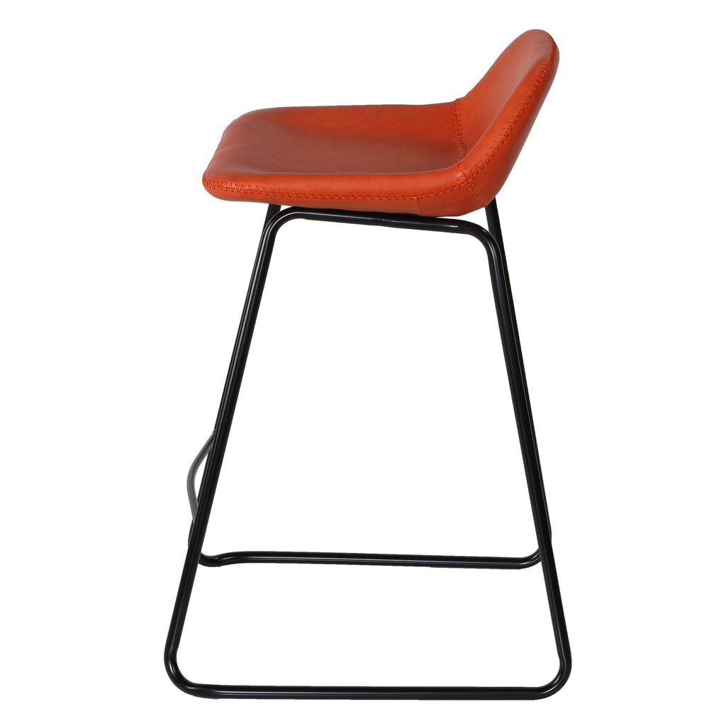 Ava Counterstools in Terracotta Faux Leather (Set of 2)