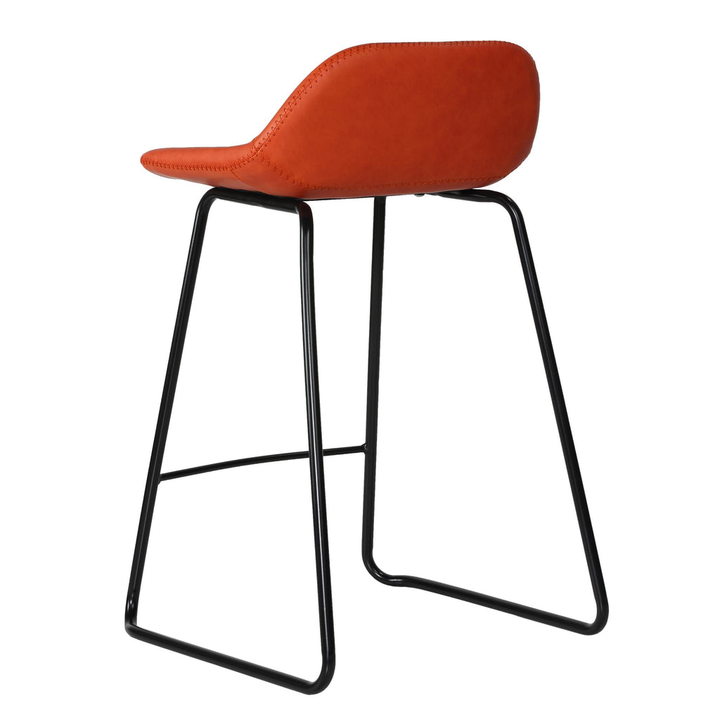 Ava Counterstools in Terracotta Faux Leather (Set of 2)