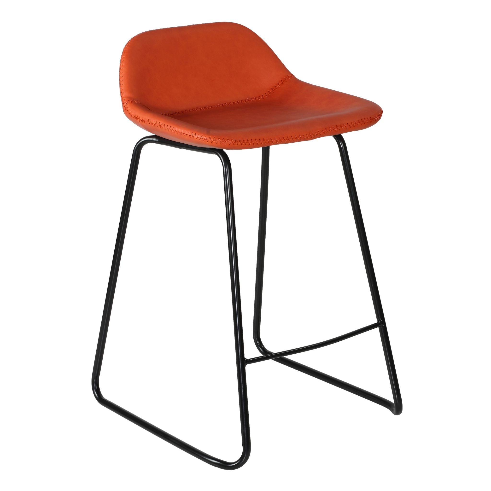 Ava Counterstools in Terracotta Faux Leather (Set of 2)