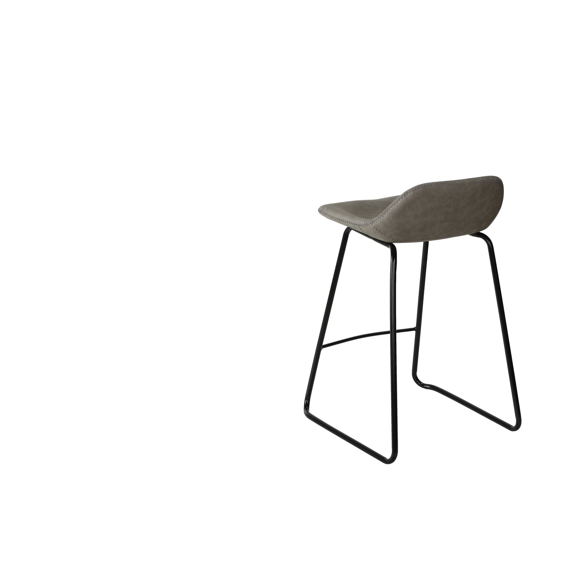 Ava Counterstools in Grey Faux Leather (Set of 2)