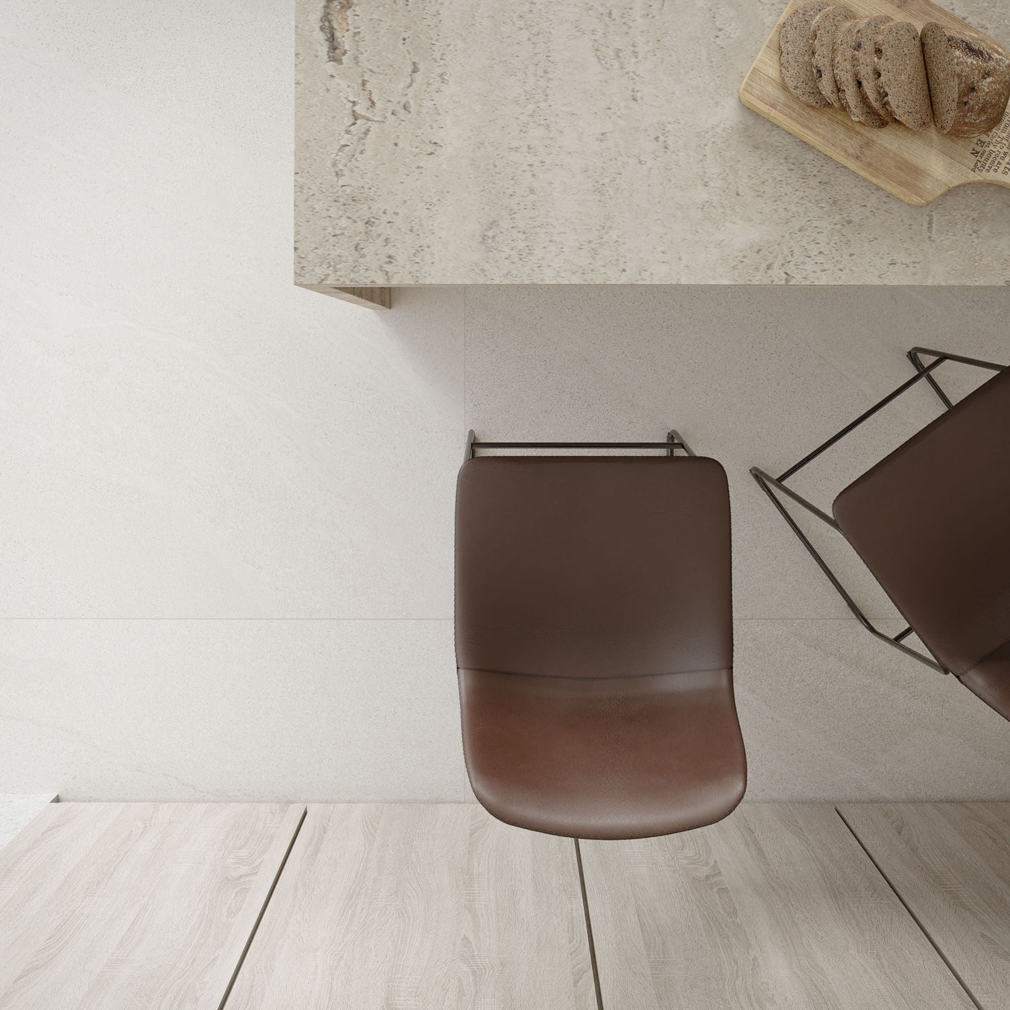 Safi Counterstools in Distressed Coffee Brown Faux Leather (Set of 2)