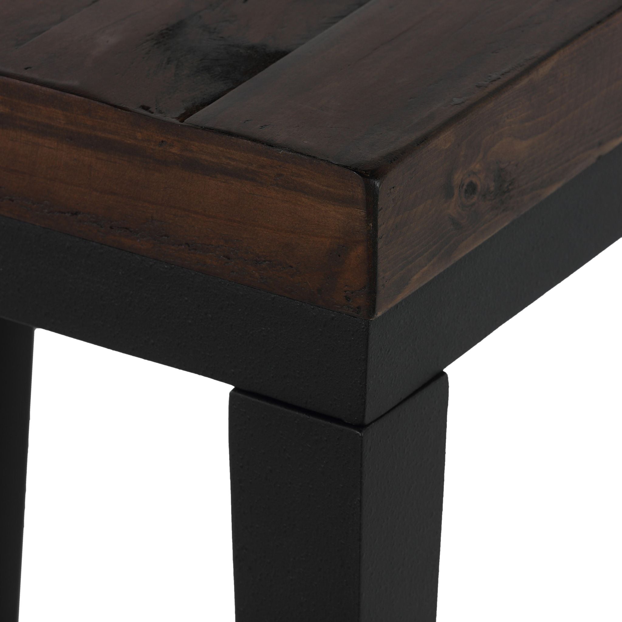 Omaha Coffee Table, Solid Wood and Metal, 32"