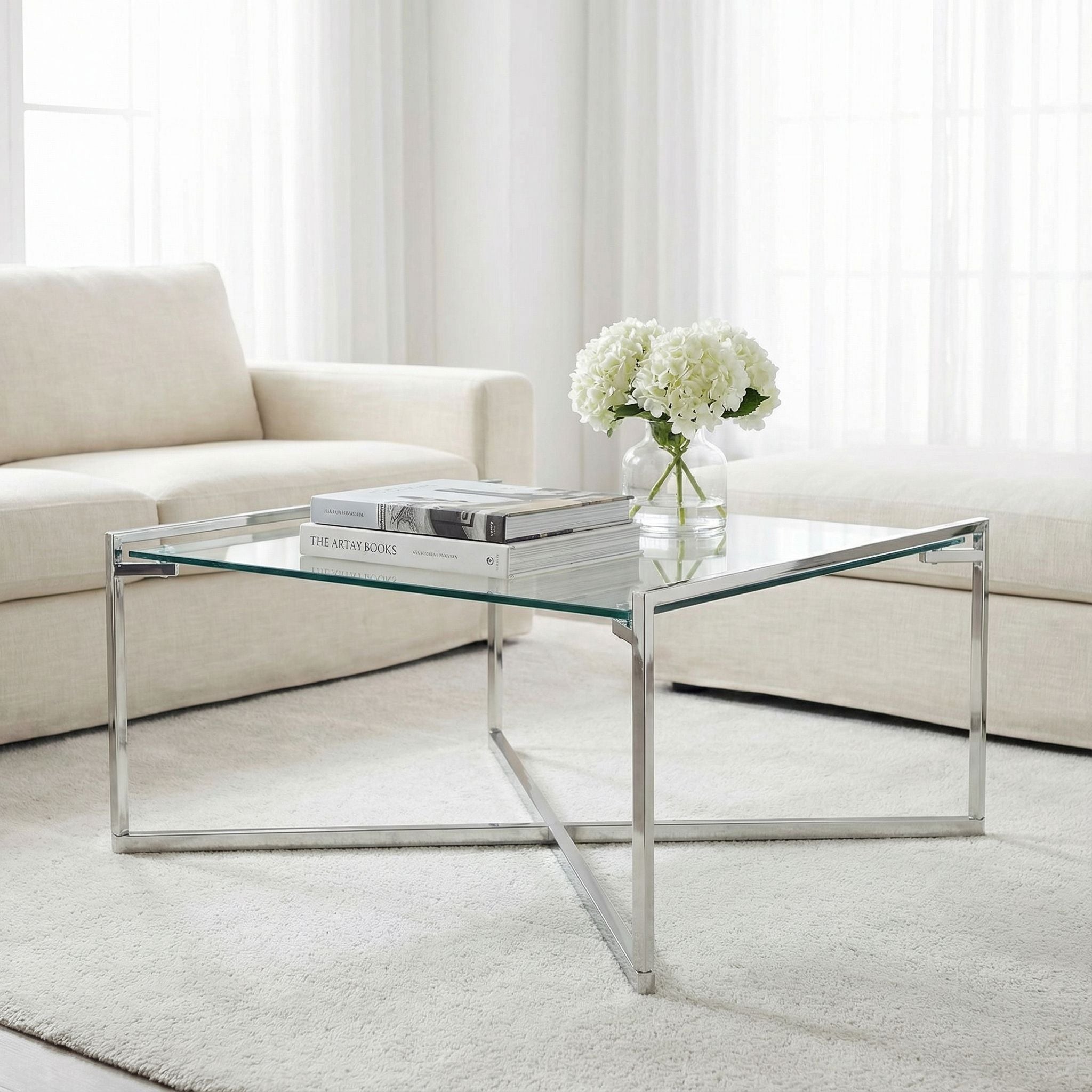 Celia Glass Coffee Table, 30"