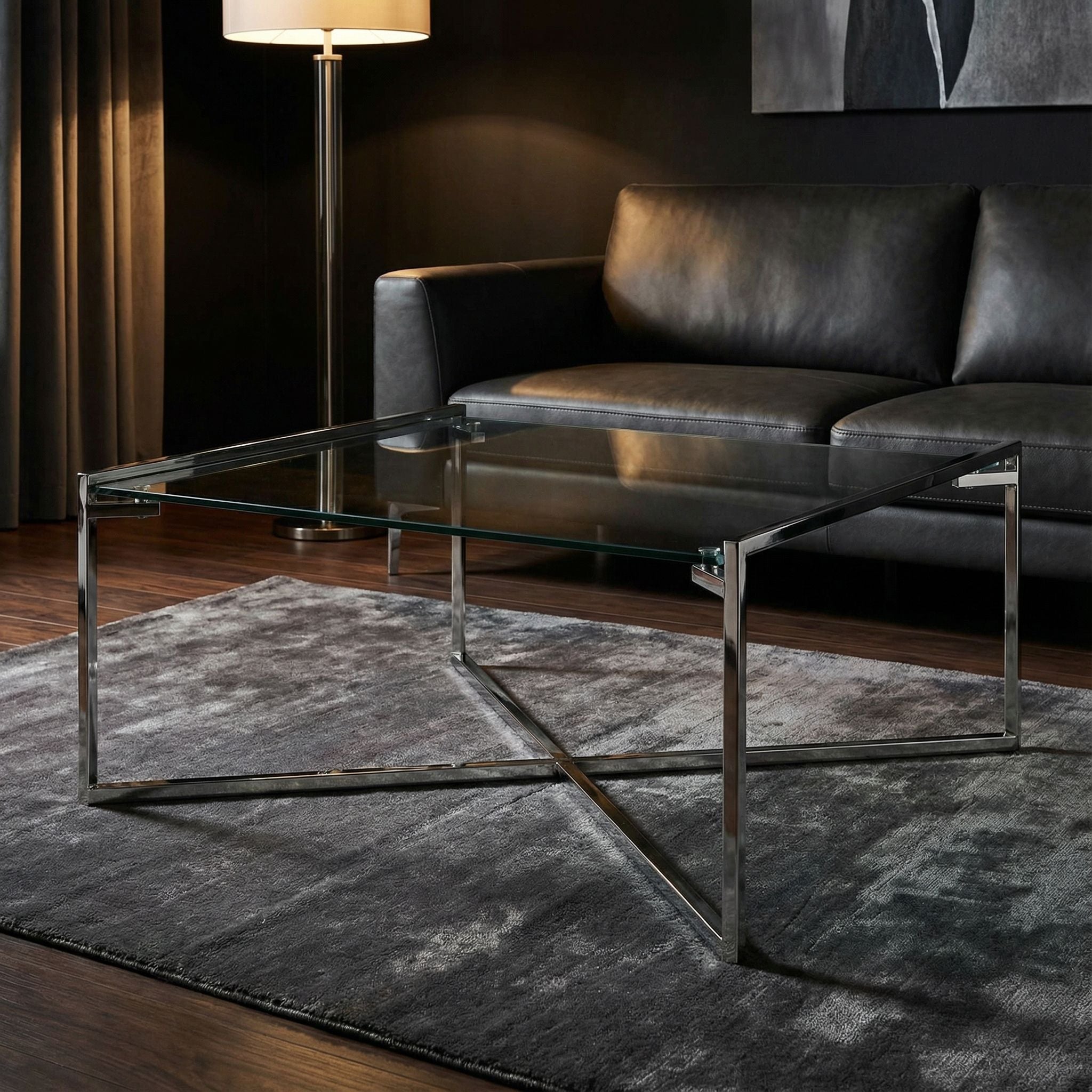 Celia Glass Coffee Table, 30"