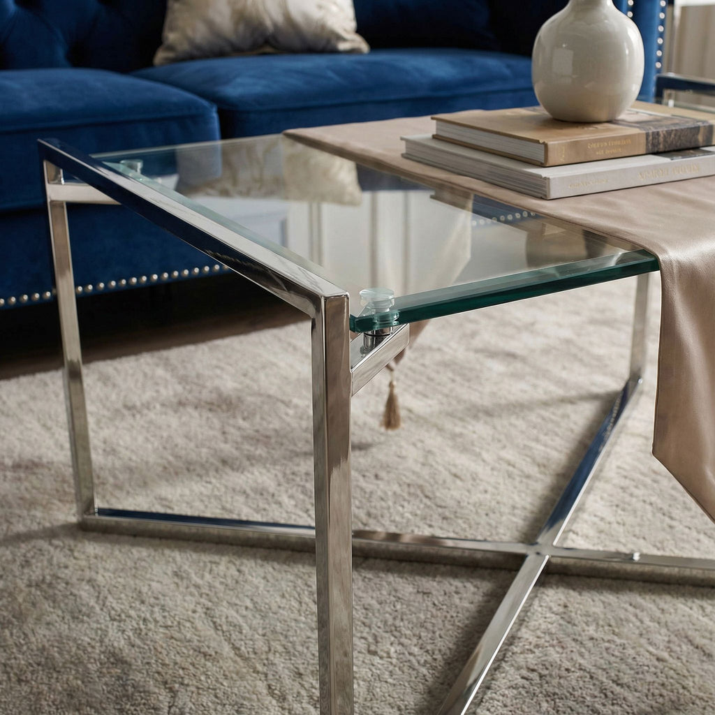 Celia Glass Coffee Table, 30"