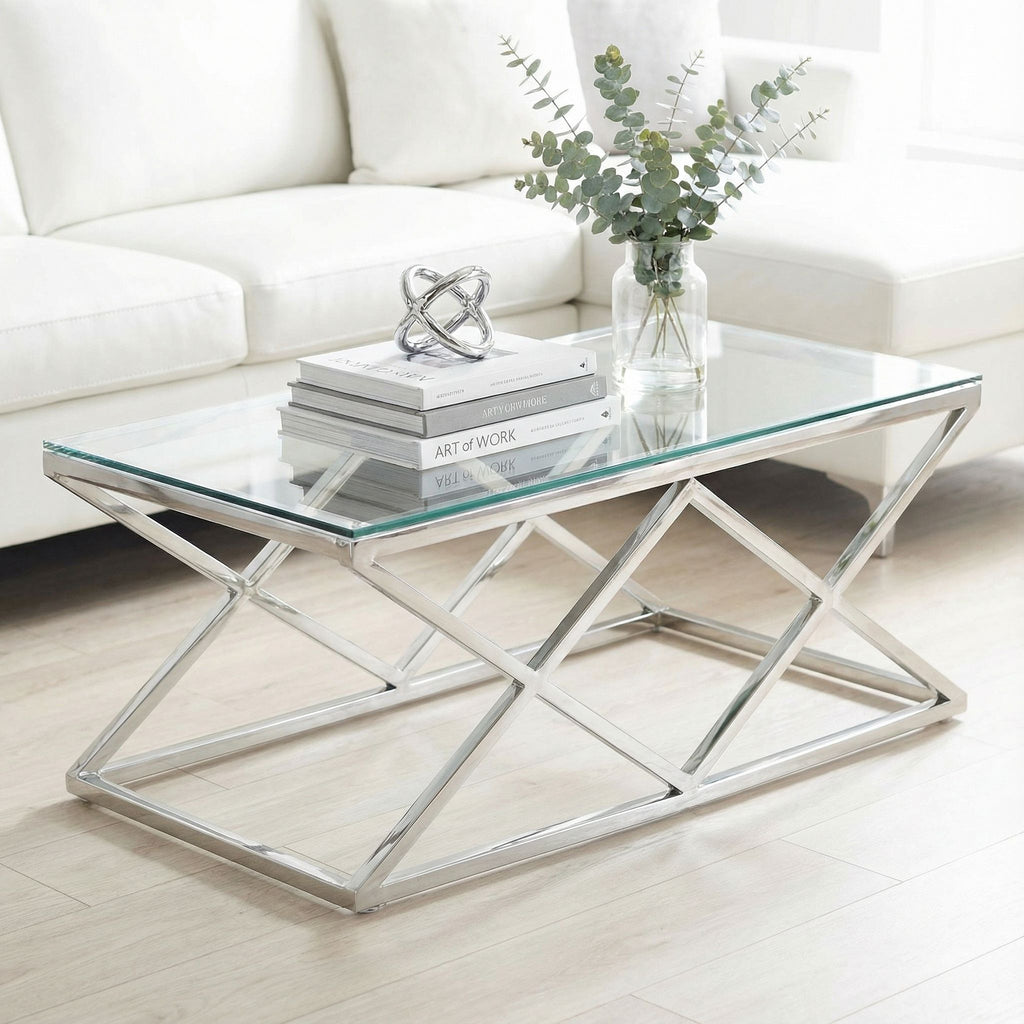 Gwen Contemporary Glass Coffee Table