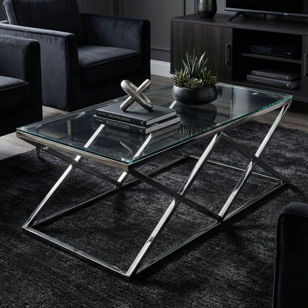 Gwen Contemporary Glass Coffee Table