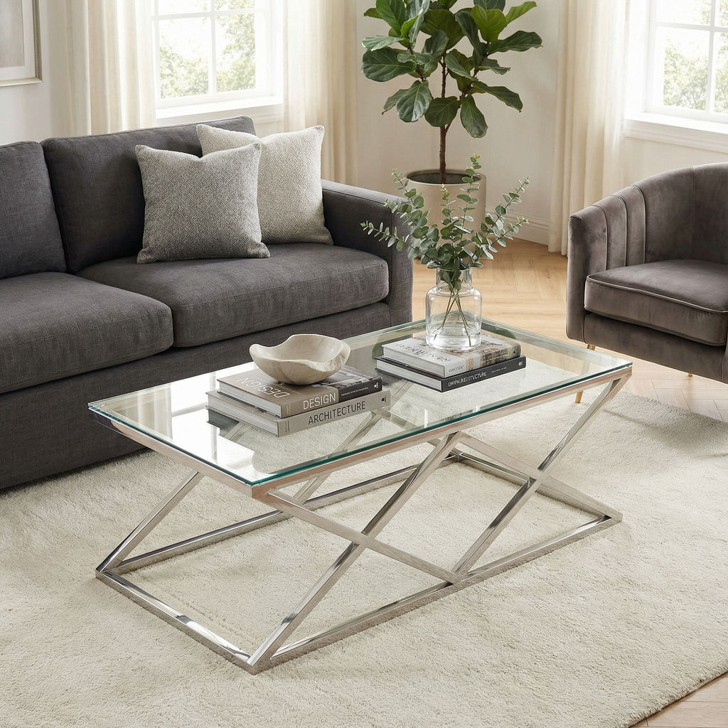 Gwen Contemporary Glass Coffee Table