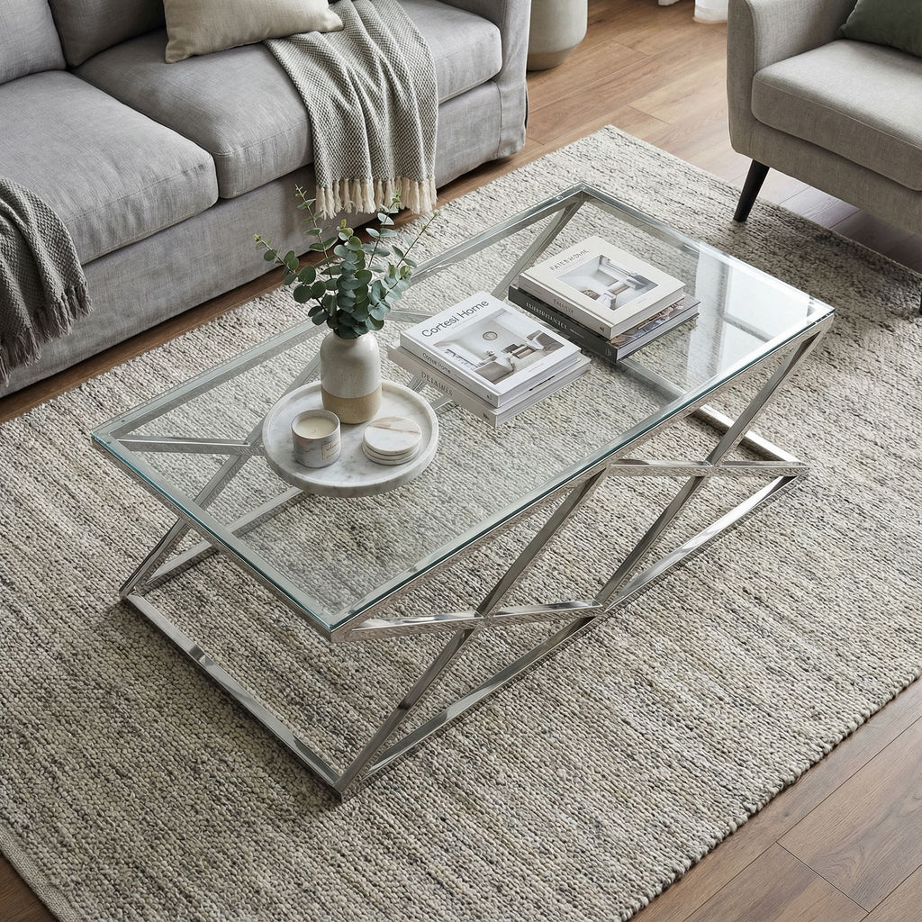 Gwen Contemporary Glass Coffee Table