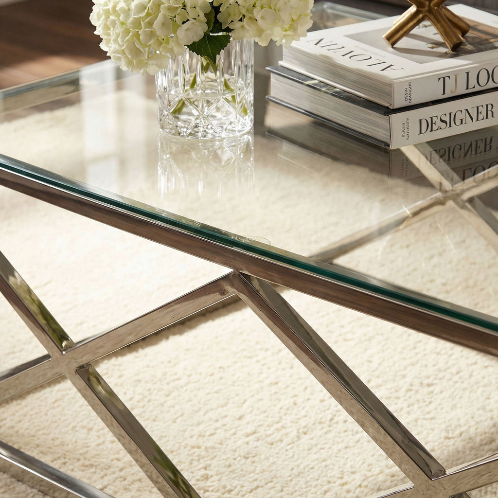 Gwen Contemporary Glass Coffee Table