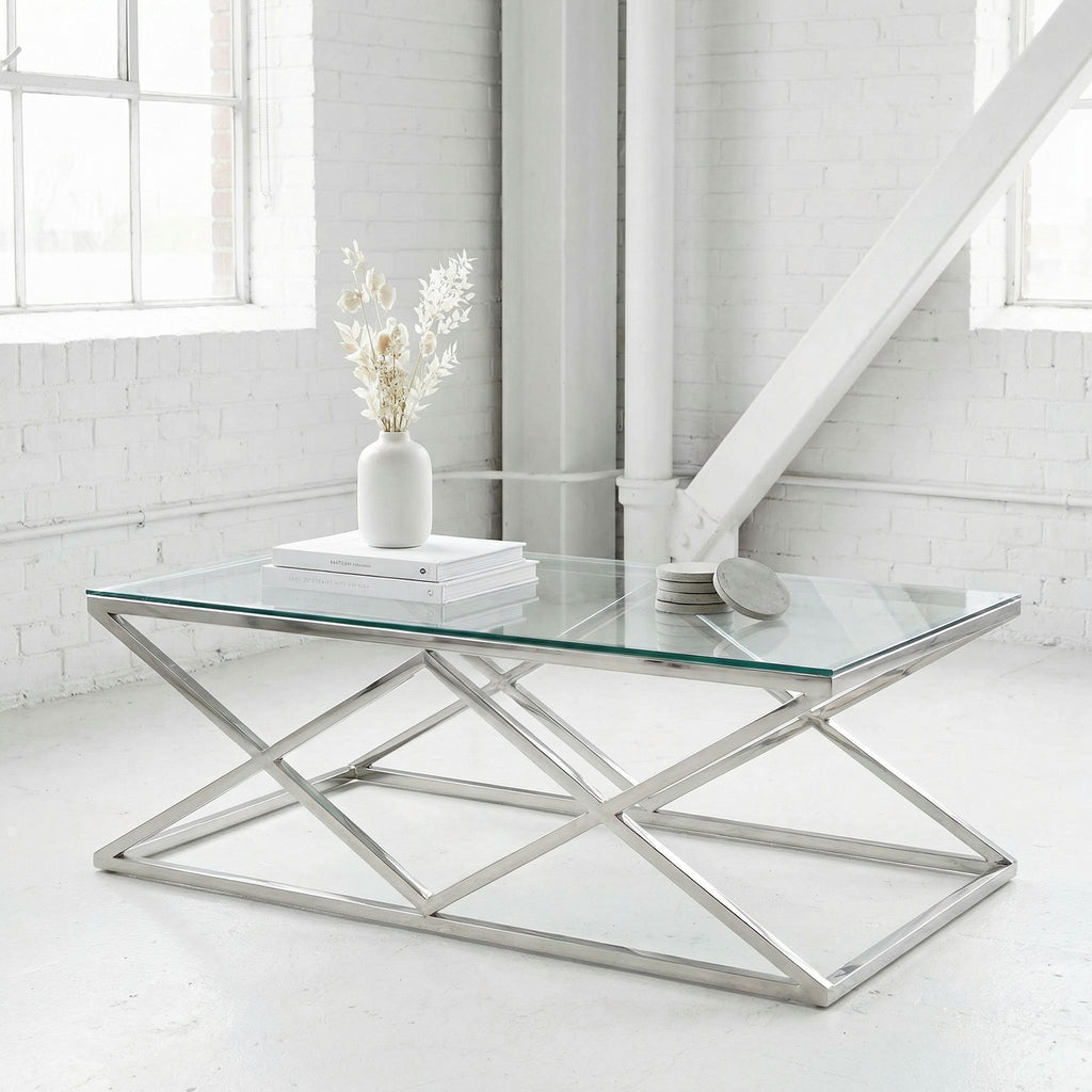 Gwen Contemporary Glass Coffee Table