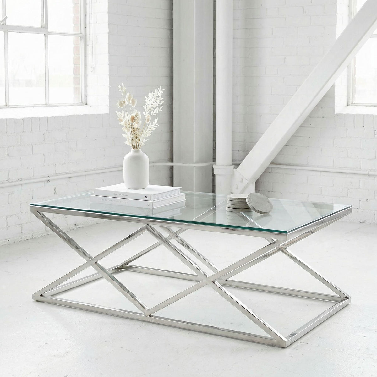 Gwen Contemporary Glass Coffee Table