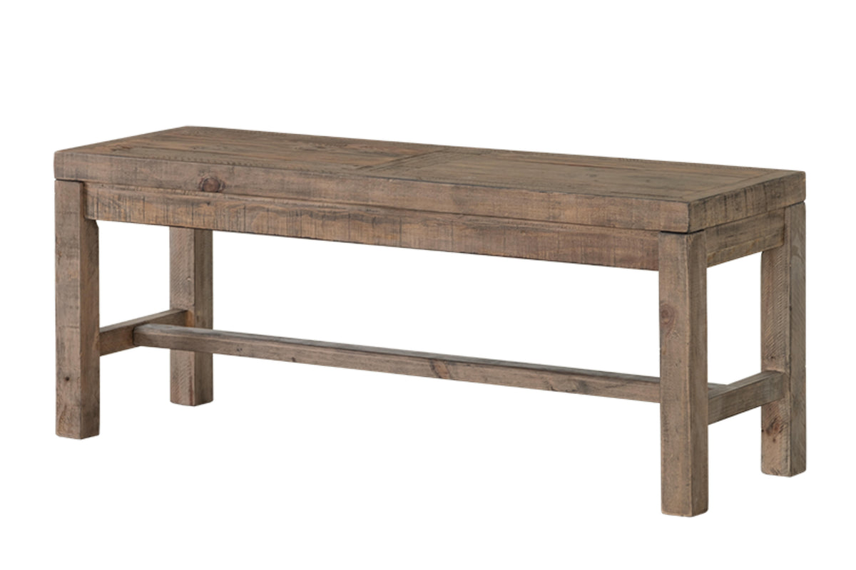 Stonemill Dining Bench in Solid Reclaimed Pine Wood, 44"