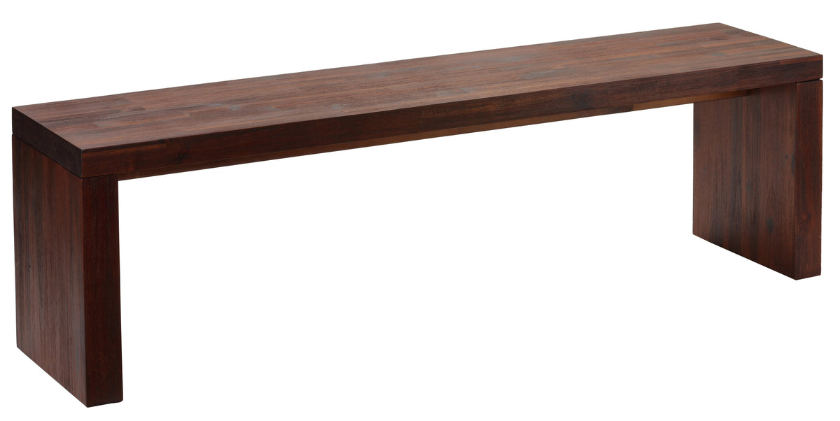 Eamon Dining Bench, Solid Wood in Brown Finish