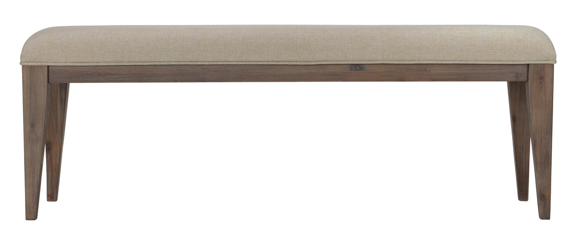 Leno Bench with Neutral Linen Fabric