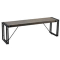 Thayer Driftwood Bench with metal frame