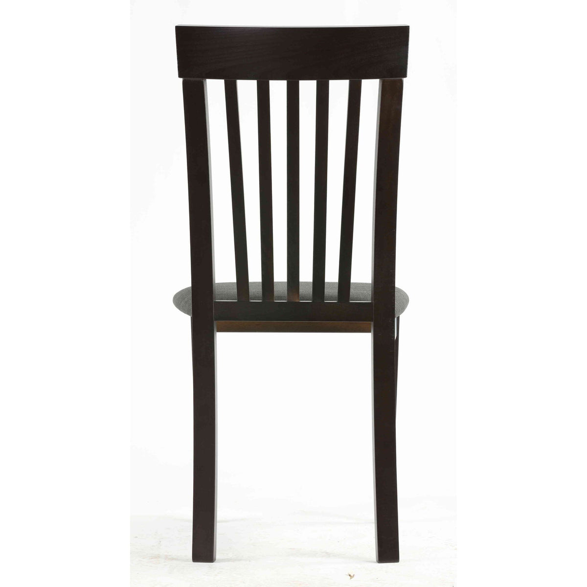 Linnea Dining Chair in Charcoal Fabric, Cappuccino Finish (Set of 2)