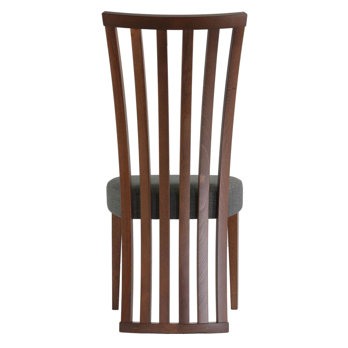 Ingrid Dining Chair in Charcoal Fabric, Walnut Finish (Set of 2)