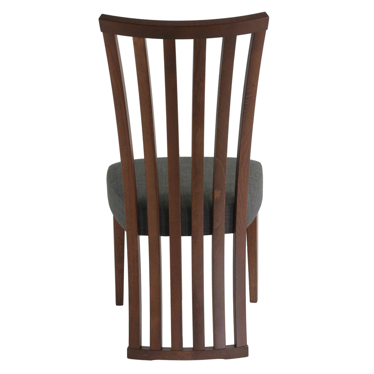 Ingrid Dining Chair in Charcoal Fabric, Walnut Finish (Set of 2)
