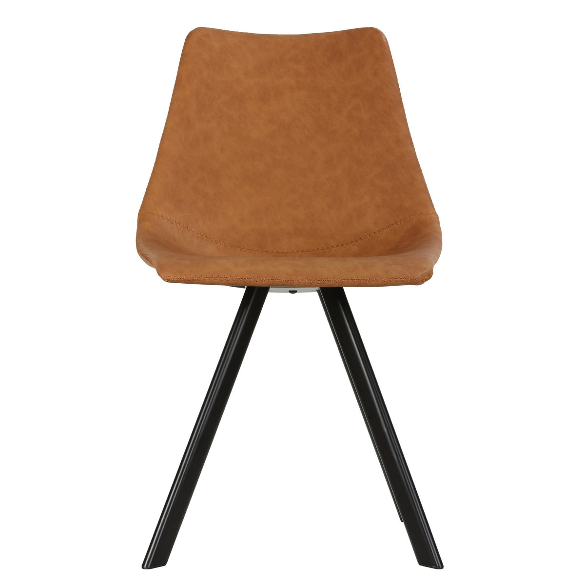 Sahara Dining Chairs in Yellow Faux Leather, Set of 2