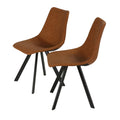 Sahara Dining Chairs in Yellow Faux Leather, Set of 2
