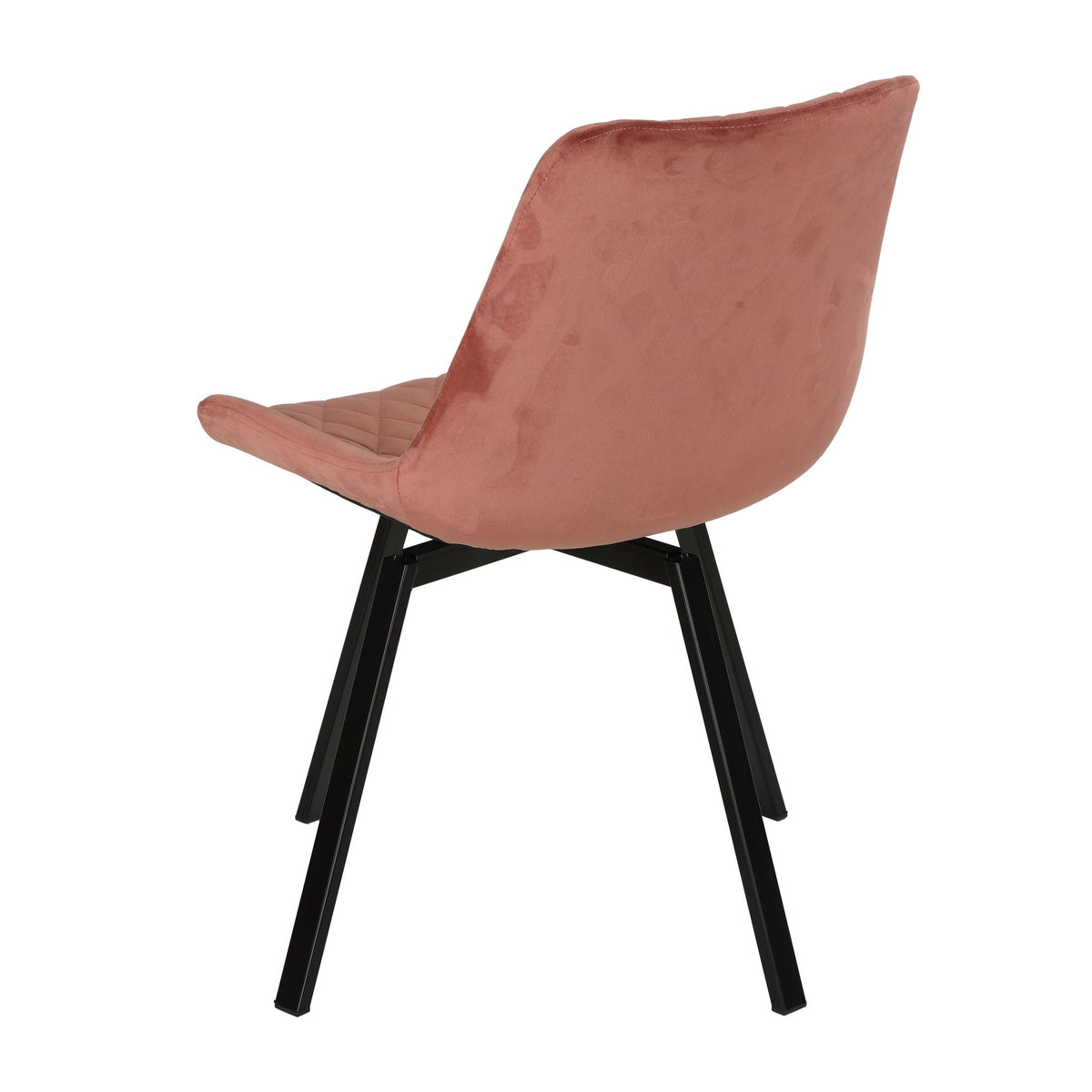 Milani Swivel Dining Chairs in Blush Pink Velvet, Set of 2