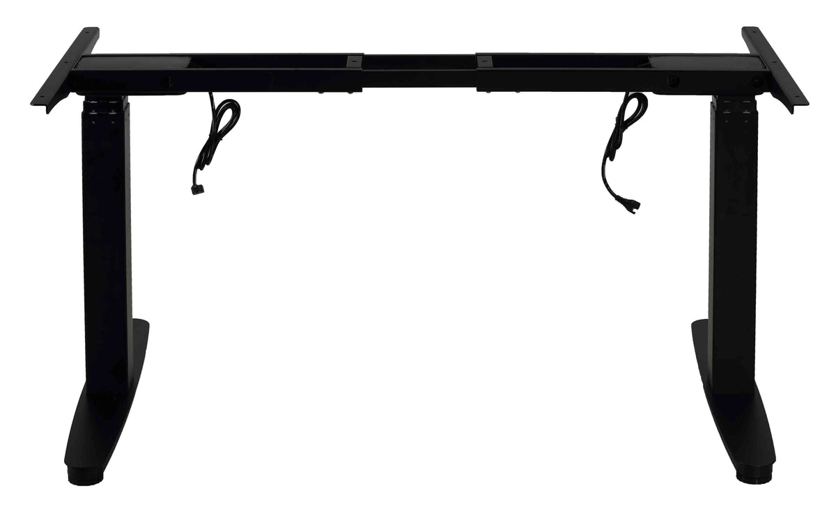 Nova Electric Height Sit to Stand 3 Stage Adjustable Desk Frame with Dual Motor, Black