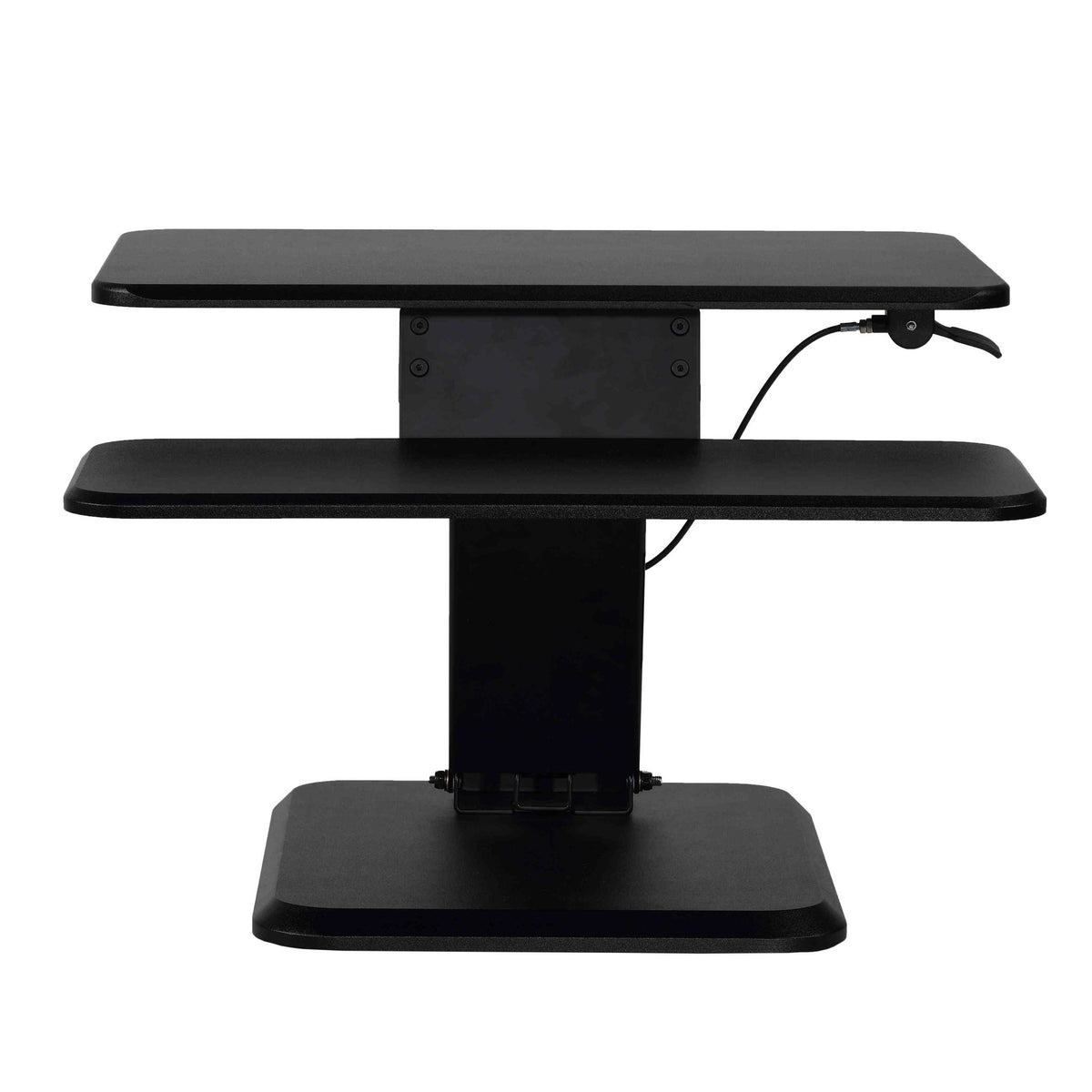 Orbit Sit to Stand Adjustable Desktop Converter Monitor Stand, Black