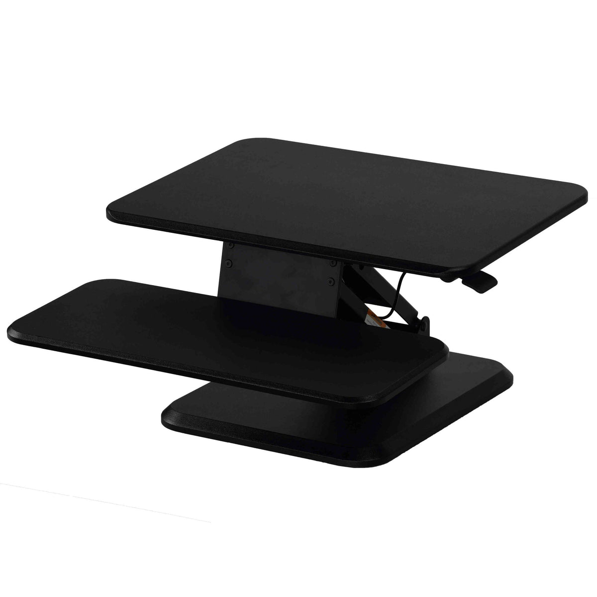 Orbit Sit to Stand Adjustable Desktop Converter Monitor Stand, Black
