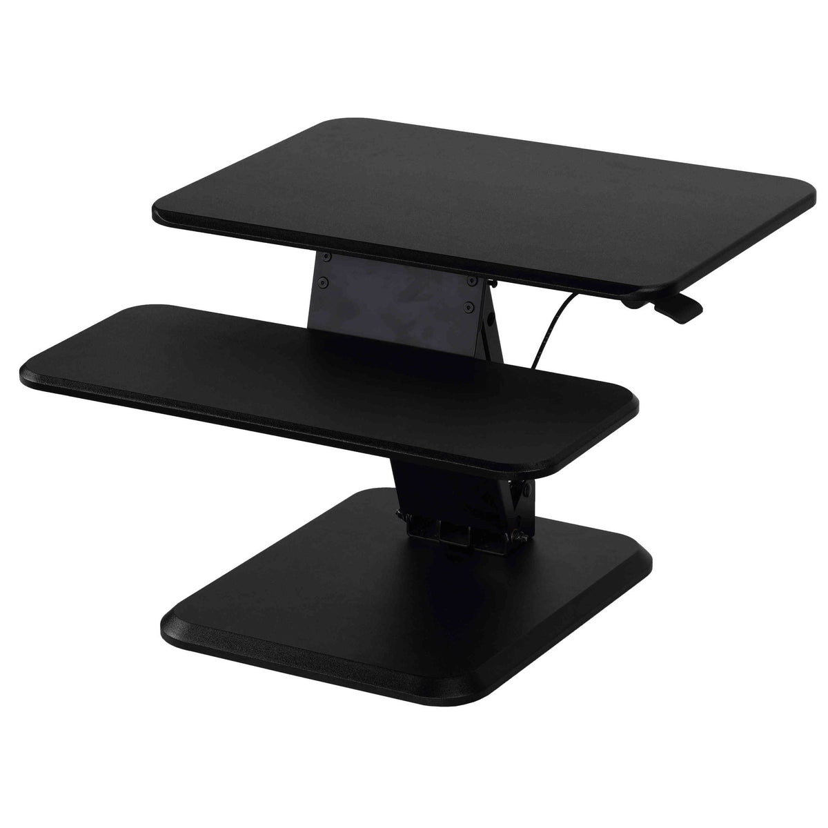 Orbit Sit to Stand Adjustable Desktop Converter Monitor Stand, Black
