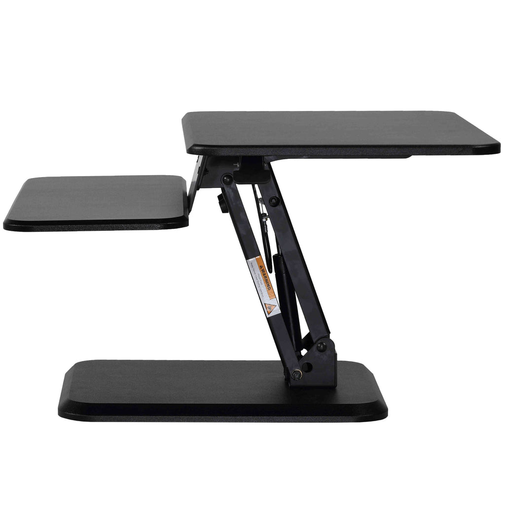 Orbit Sit to Stand Adjustable Desktop Converter Monitor Stand, Black