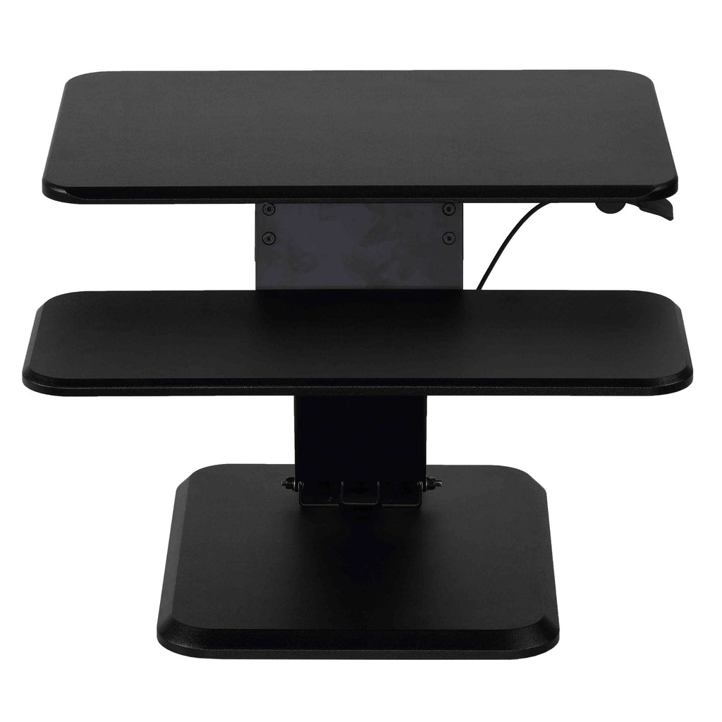 Orbit Sit to Stand Adjustable Desktop Converter Monitor Stand, Black