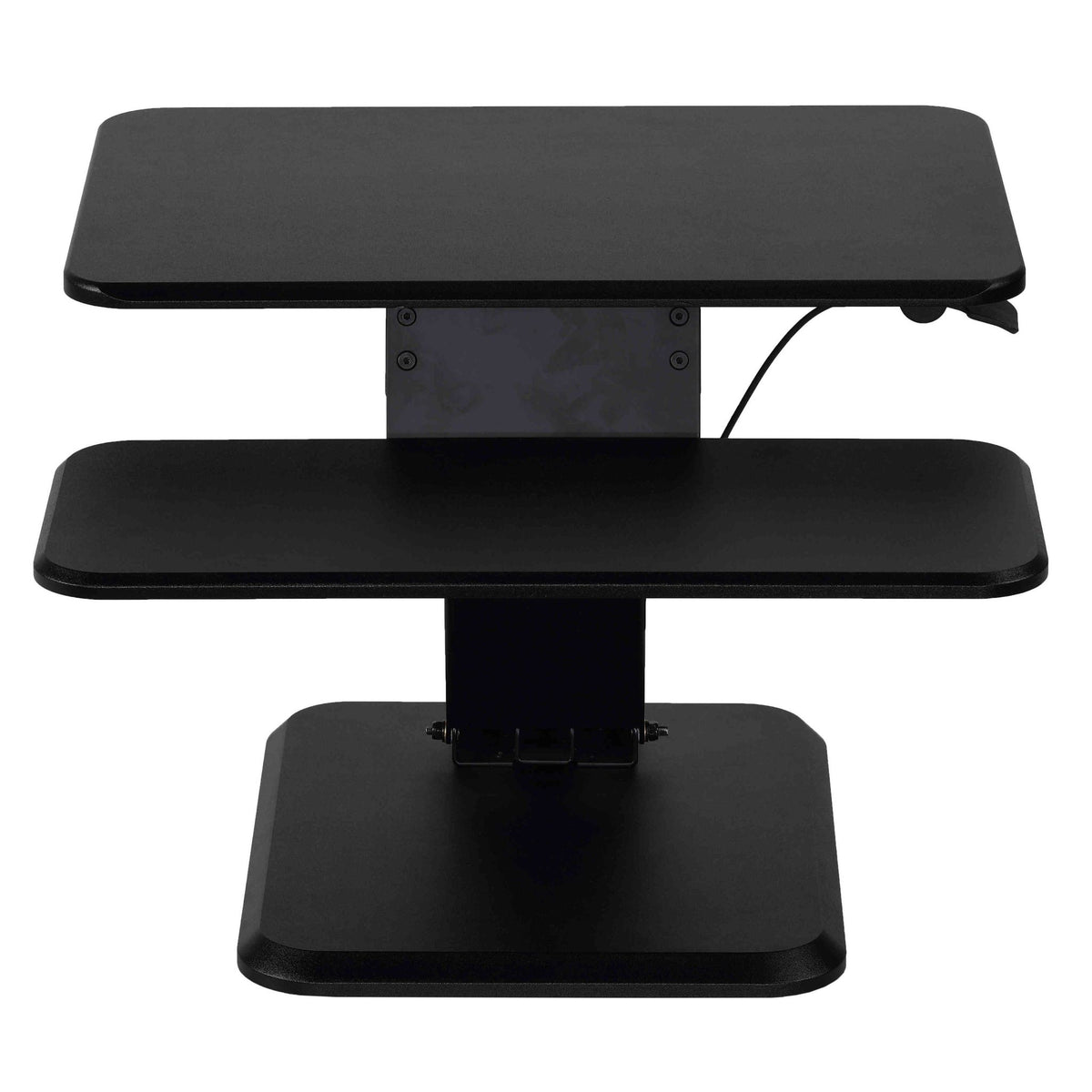 Orbit Sit to Stand Adjustable Desktop Converter Monitor Stand, Black
