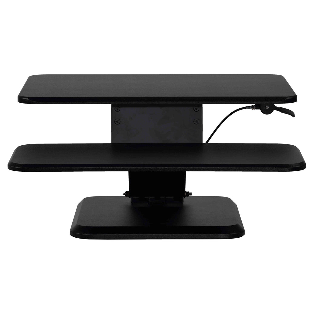 Orbit Sit to Stand Adjustable Desktop Converter Monitor Stand, Black