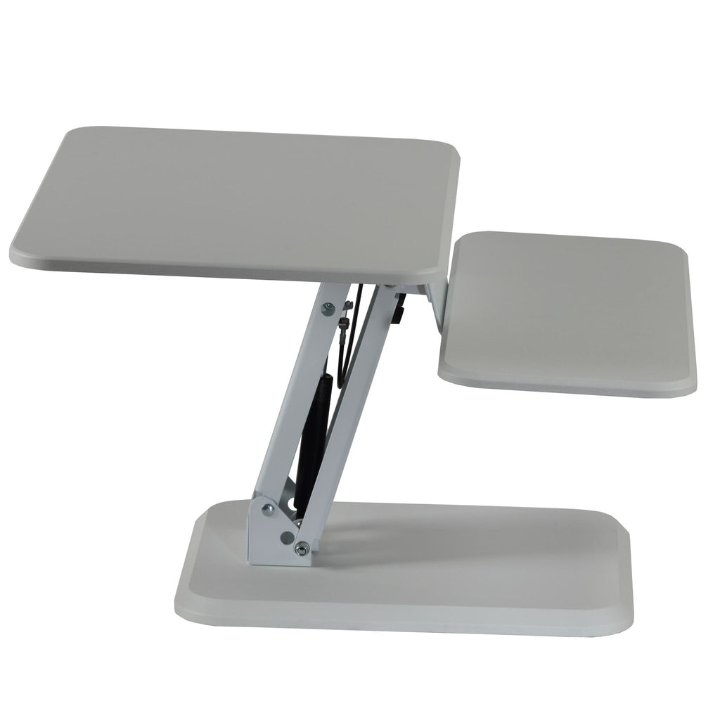 Orbit Sit to Stand Adjustable Desktop Converter Monitor Stand, White