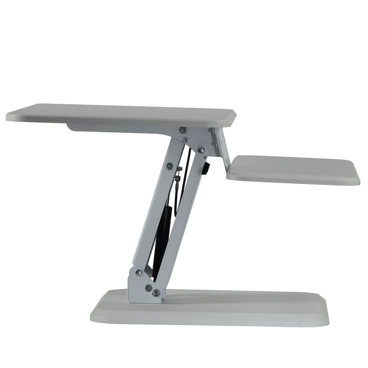 Orbit Sit to Stand Adjustable Desktop Converter Monitor Stand, White
