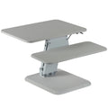 Orbit Sit to Stand Adjustable Desktop Converter Monitor Stand, White