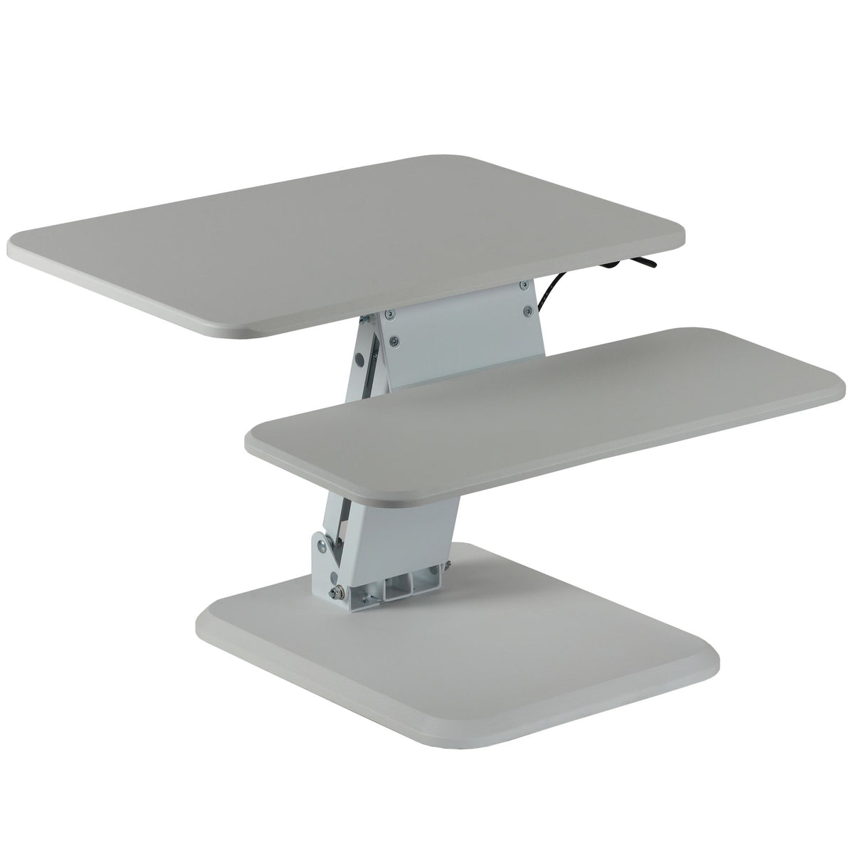 Orbit Sit to Stand Adjustable Desktop Converter Monitor Stand, White