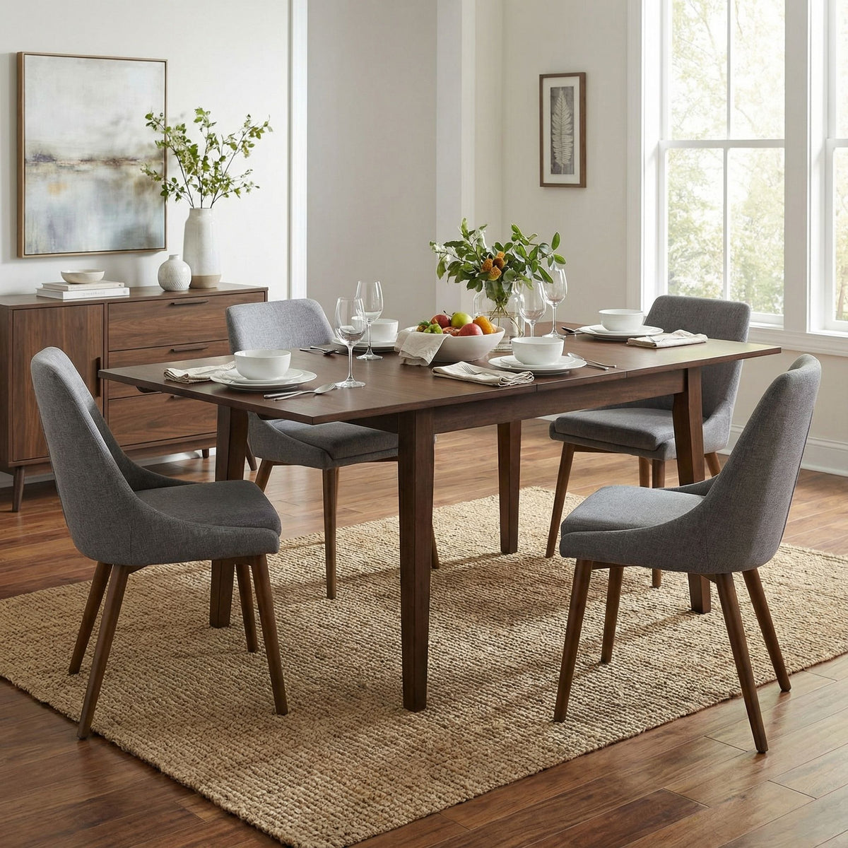 Anderson Expanding Dining Table in Walnut Finish