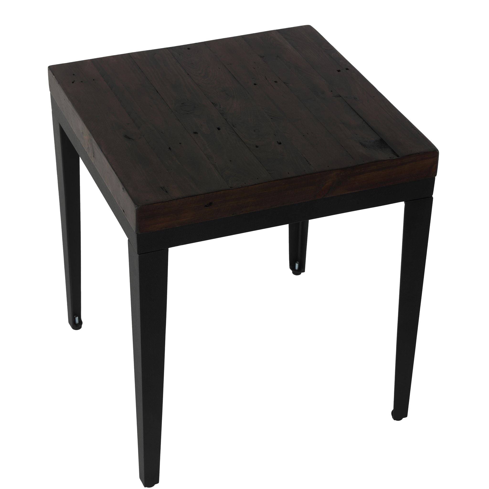 Omaha End Table, Solid Wood and Metal, 20"