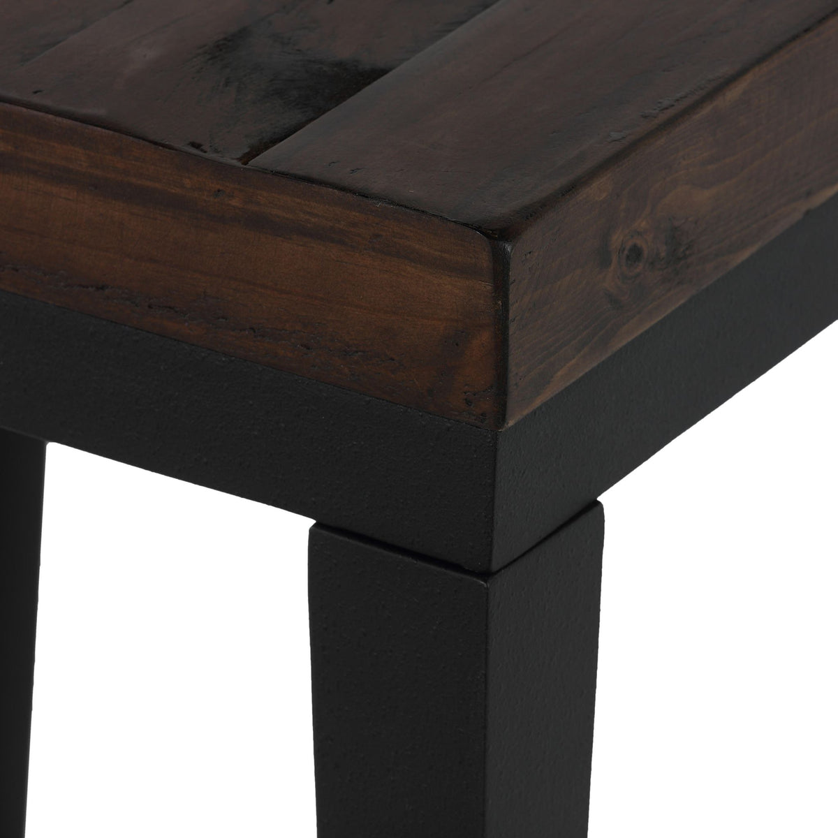 Omaha End Table, Solid Wood and Metal, 20"