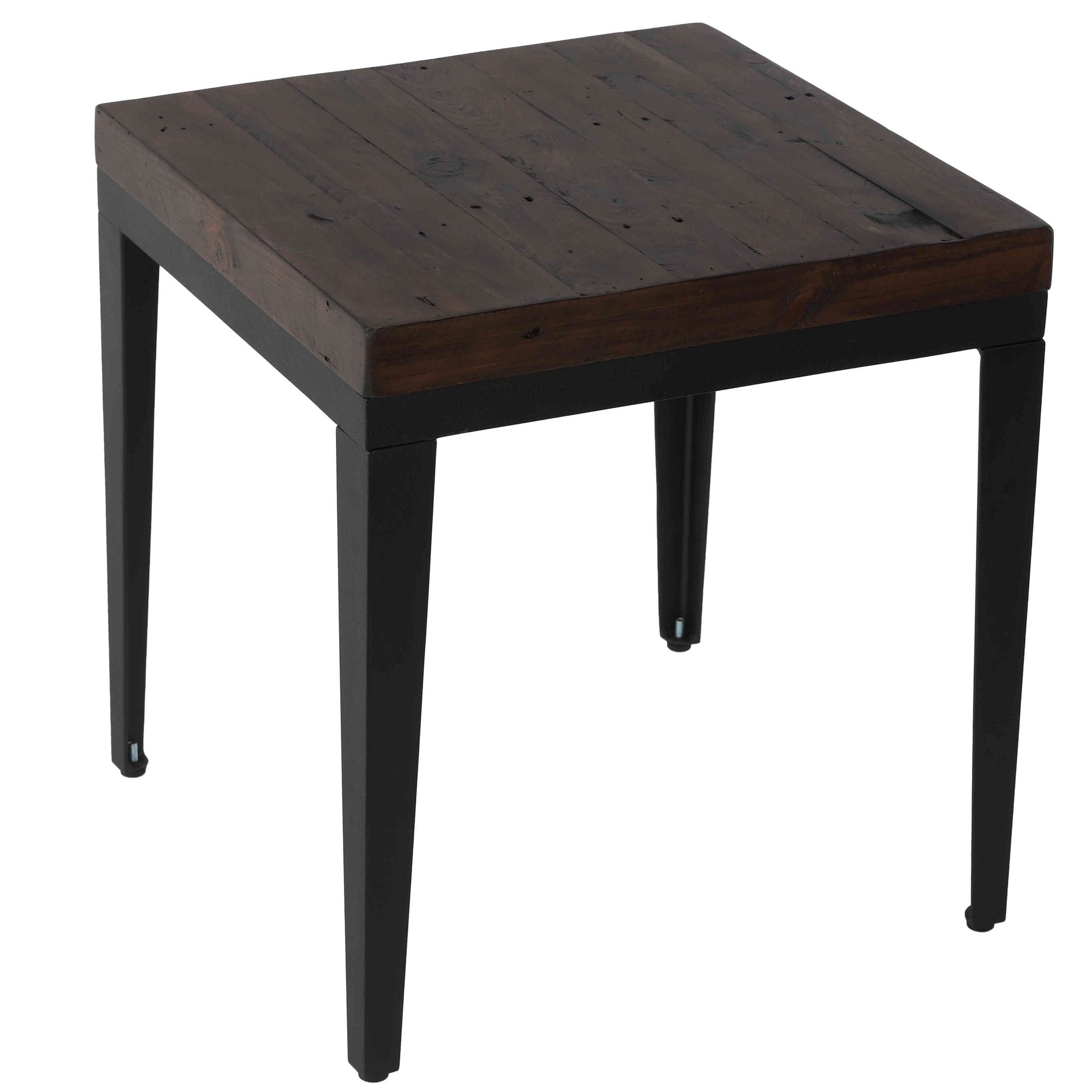 Omaha End Table, Solid Wood and Metal, 20"
