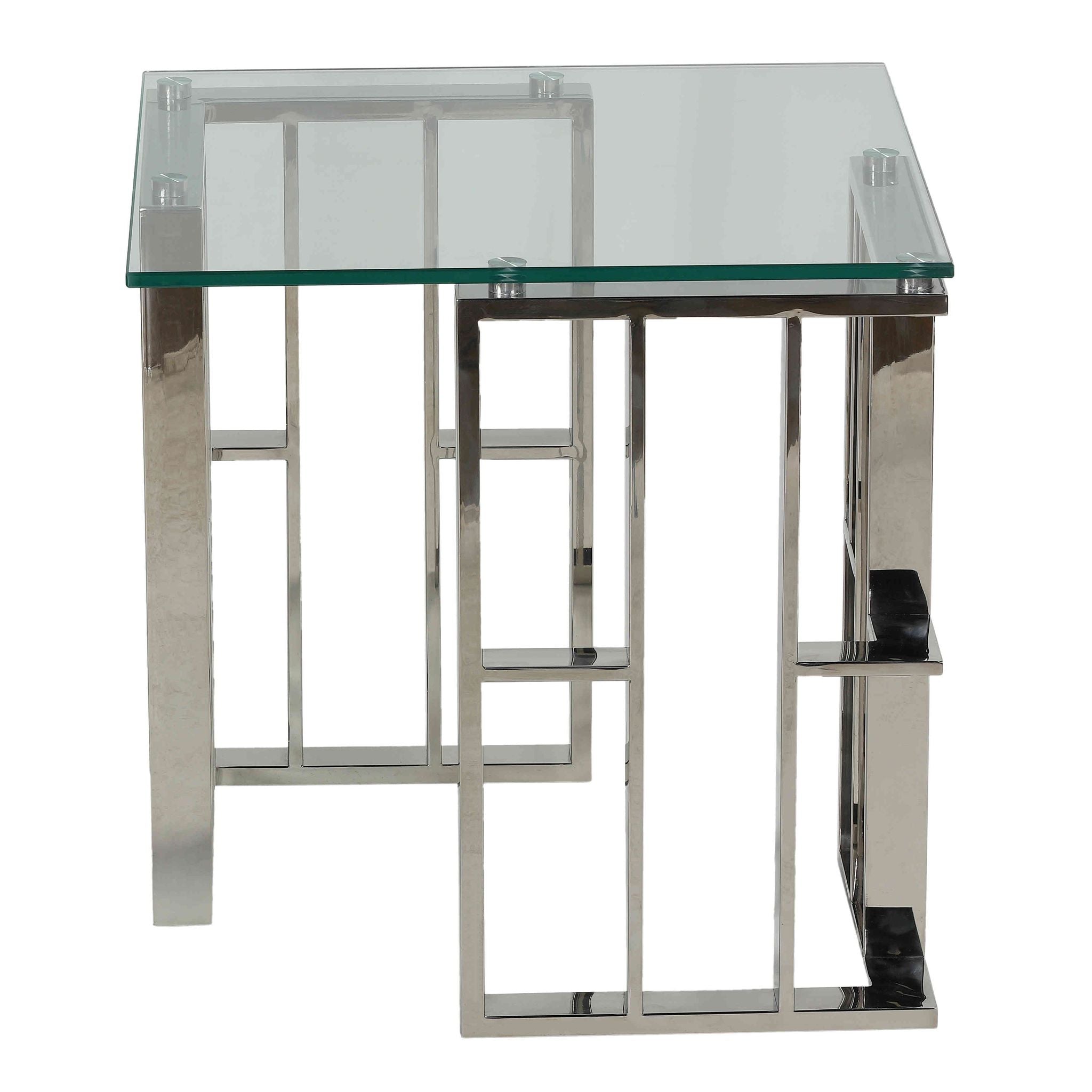 Ripley Contemporary Glass End Table