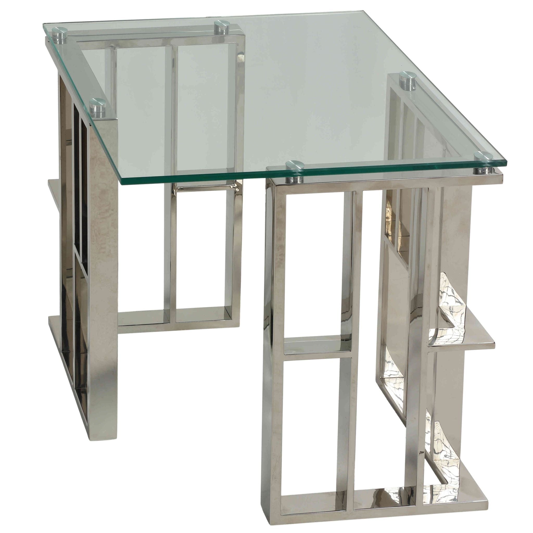 Ripley Contemporary Glass End Table