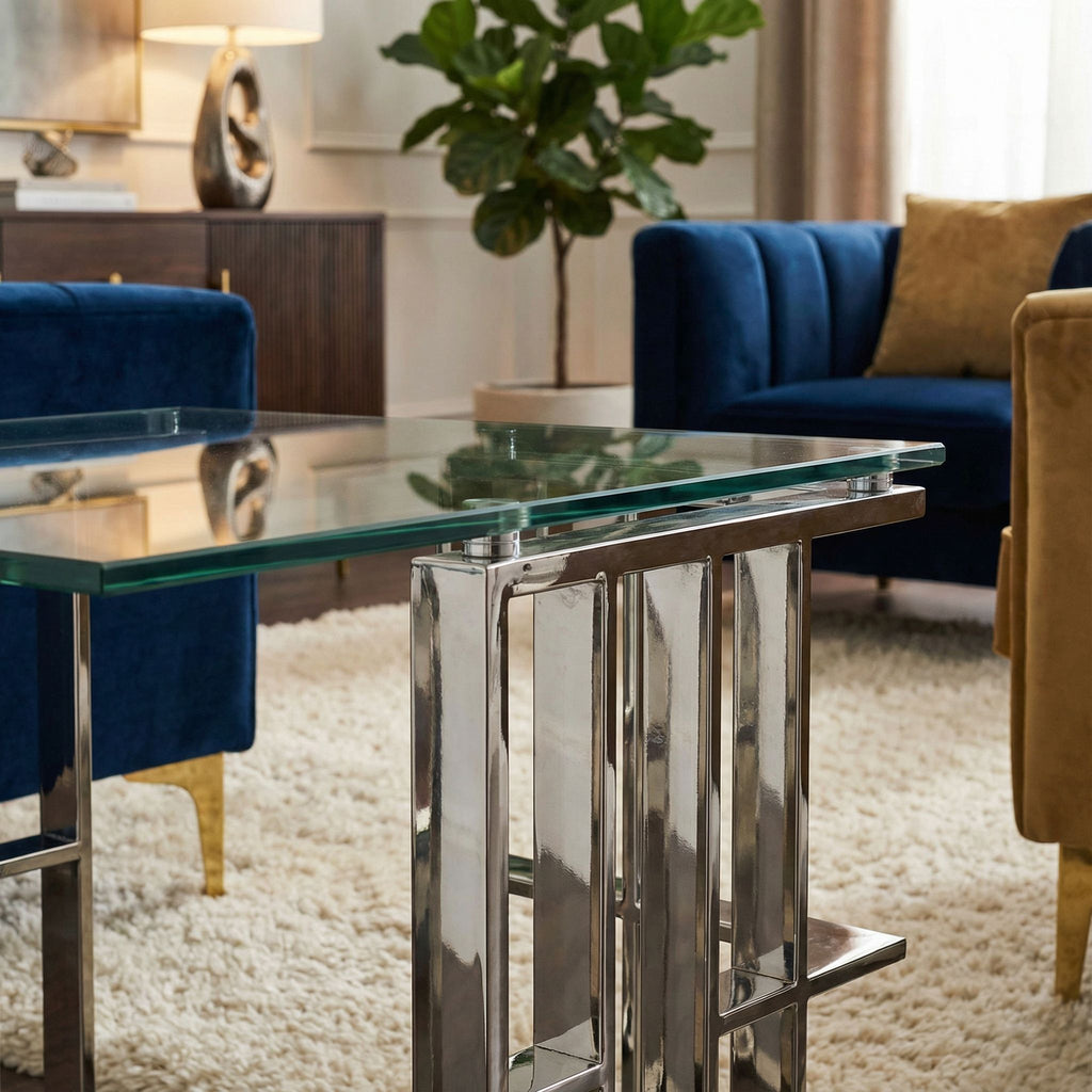 Ripley Contemporary Glass End Table