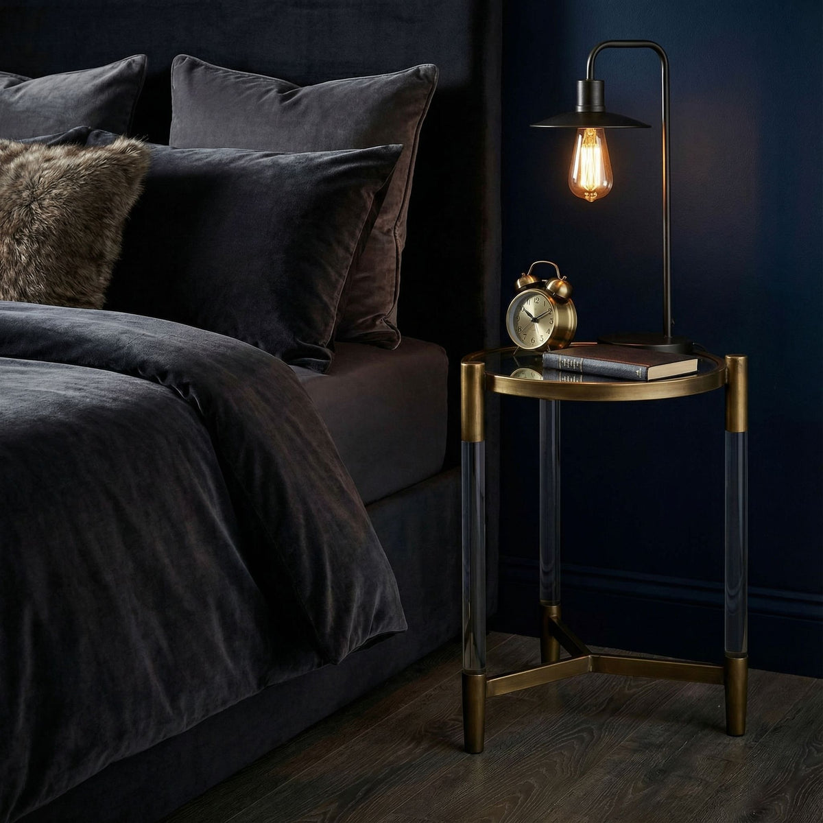 Claro Round Clear Acrylic End Table