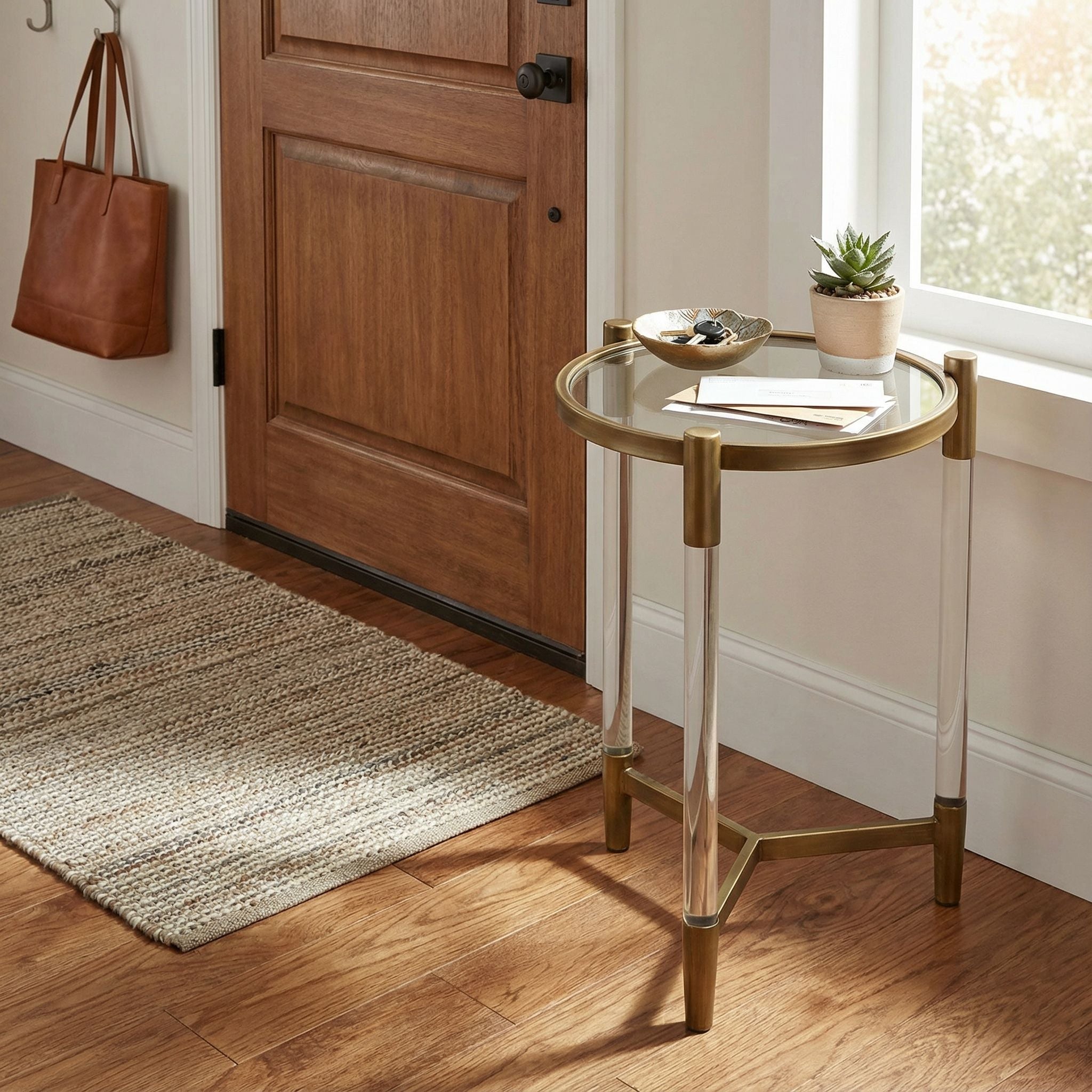 Claro Round Clear Acrylic End Table