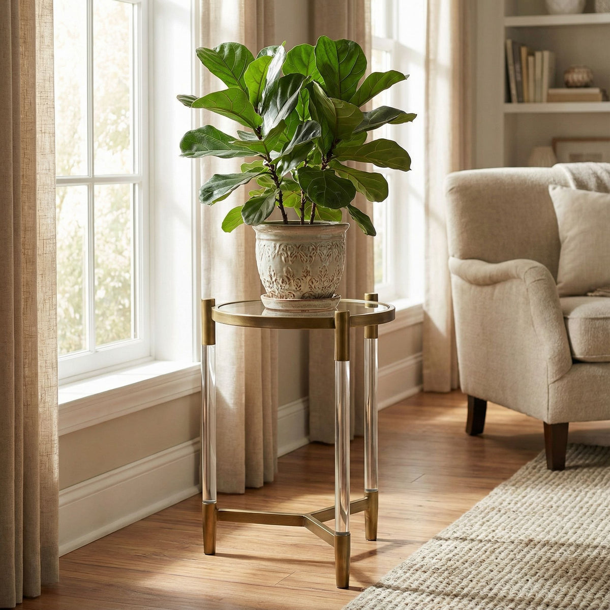 Claro Round Clear Acrylic End Table