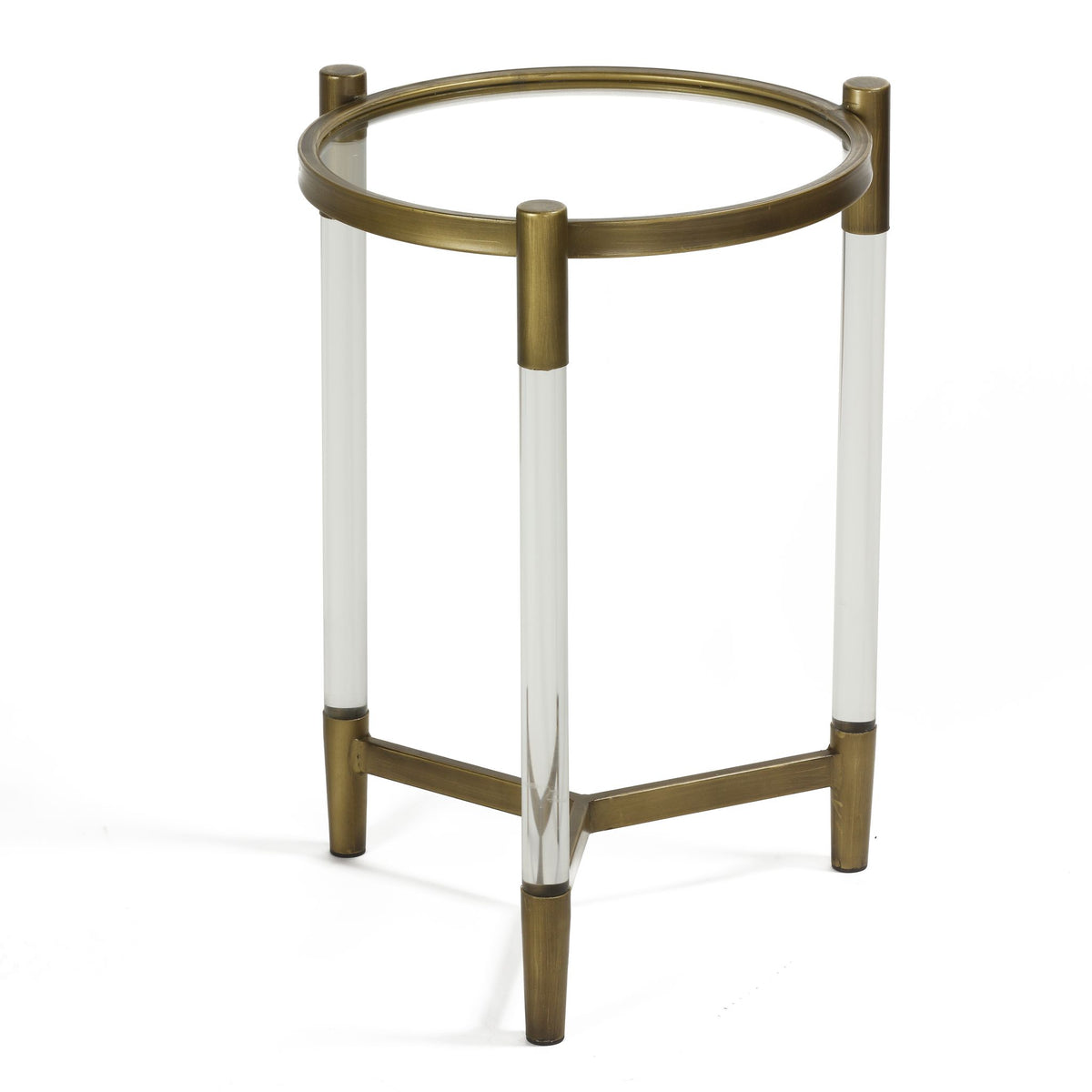 Claro Round Clear Acrylic End Table